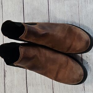 Sorel Brown Leather Chelsea Ankle Boots